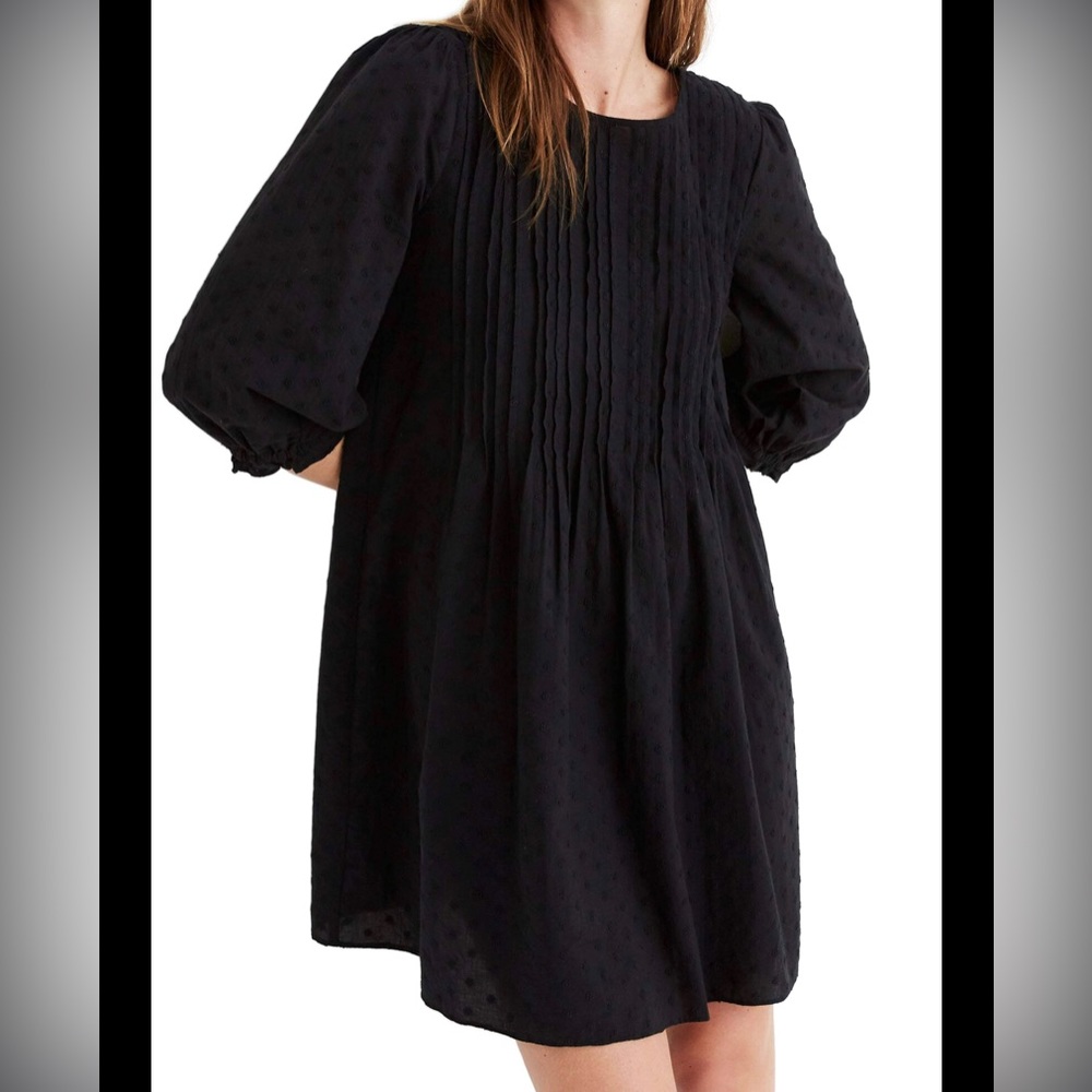 Madewell Embroidered Pintuck mini dress